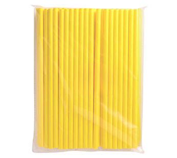 Strohhalm aus Papier Gelb 50×100 Stk.
