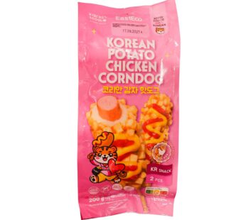 Koreanischer Kartoffel-Corndog mit Hähnchenwurst